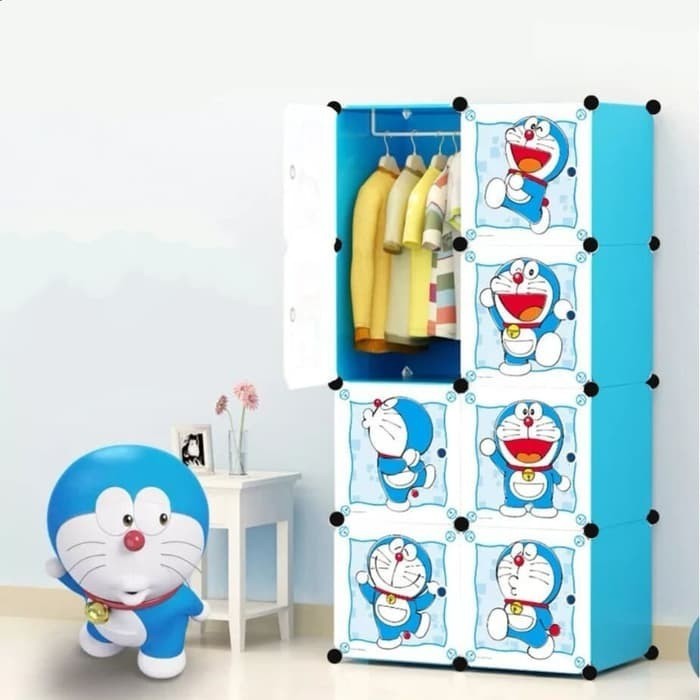 [COD] SHENAR LEMARI PLASTIK SUSUN (2X4) 8 KOTAK PORTABLE BAJU ANAK BAYI / LEMARI 2 PINTU SERBAGUNA