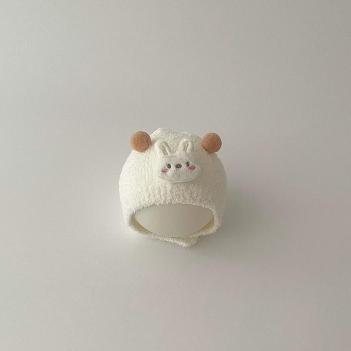 TERBARU Brownieground Kupluk Rajut Bayi Anak Perempuan Motif Ball Bear & Bunny Lucu Usia 3 Bulan - 2