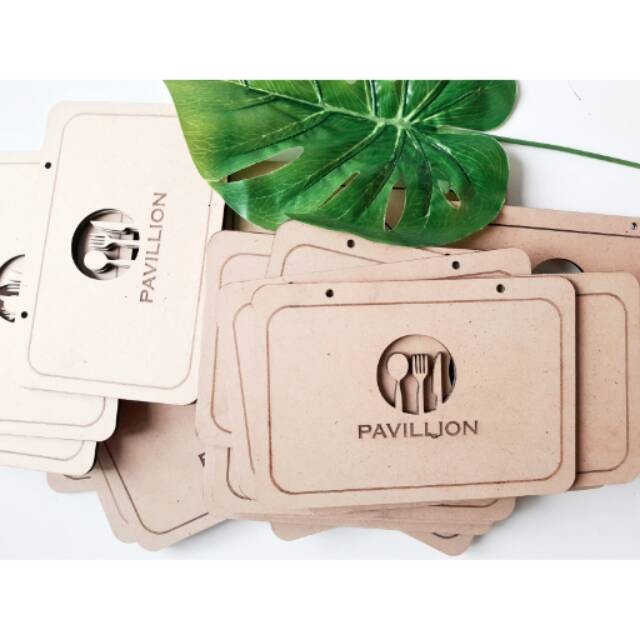 

custom design kayu / customized menu book