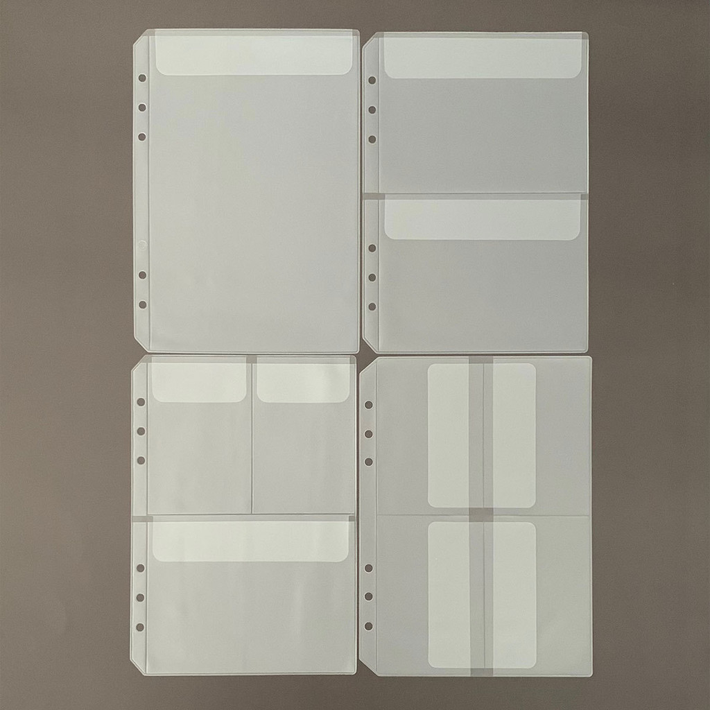 

10PCS A5 Binder Pockets 6 Holes, A5 Planner Inserts, Translucent Waterproof PVC Loose-Leaf Storage Pouch with Anti-Drop Design