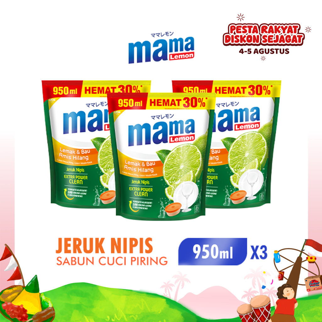 

Mama Lemon Jeruk Nipis 950 ml x3