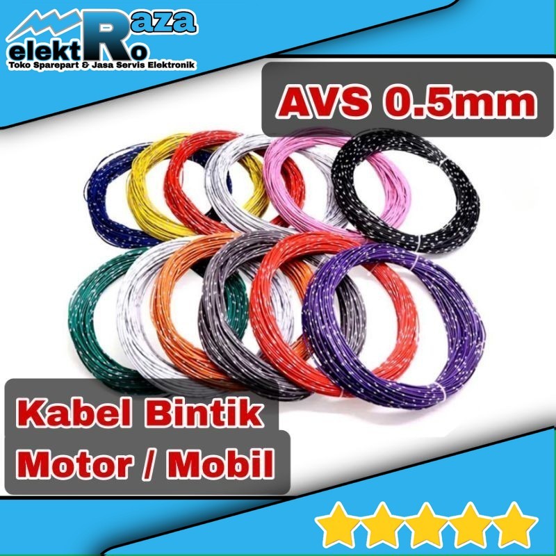 1 Meter Kabel Bintik 0.5mm Body Motor Mobil Otomotif Kabel Bintik 0.5mm Astra Serabut Tembaga Murni
