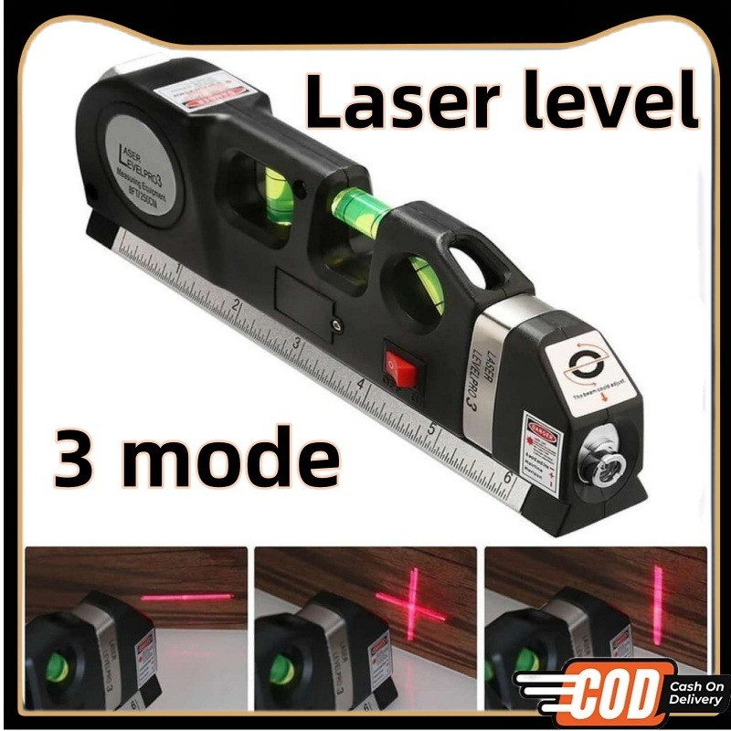 Laser level meteran Laser Alat Pengukur Kemiringan Waterpass Penggaris Laser Tukang Bangunan laser b