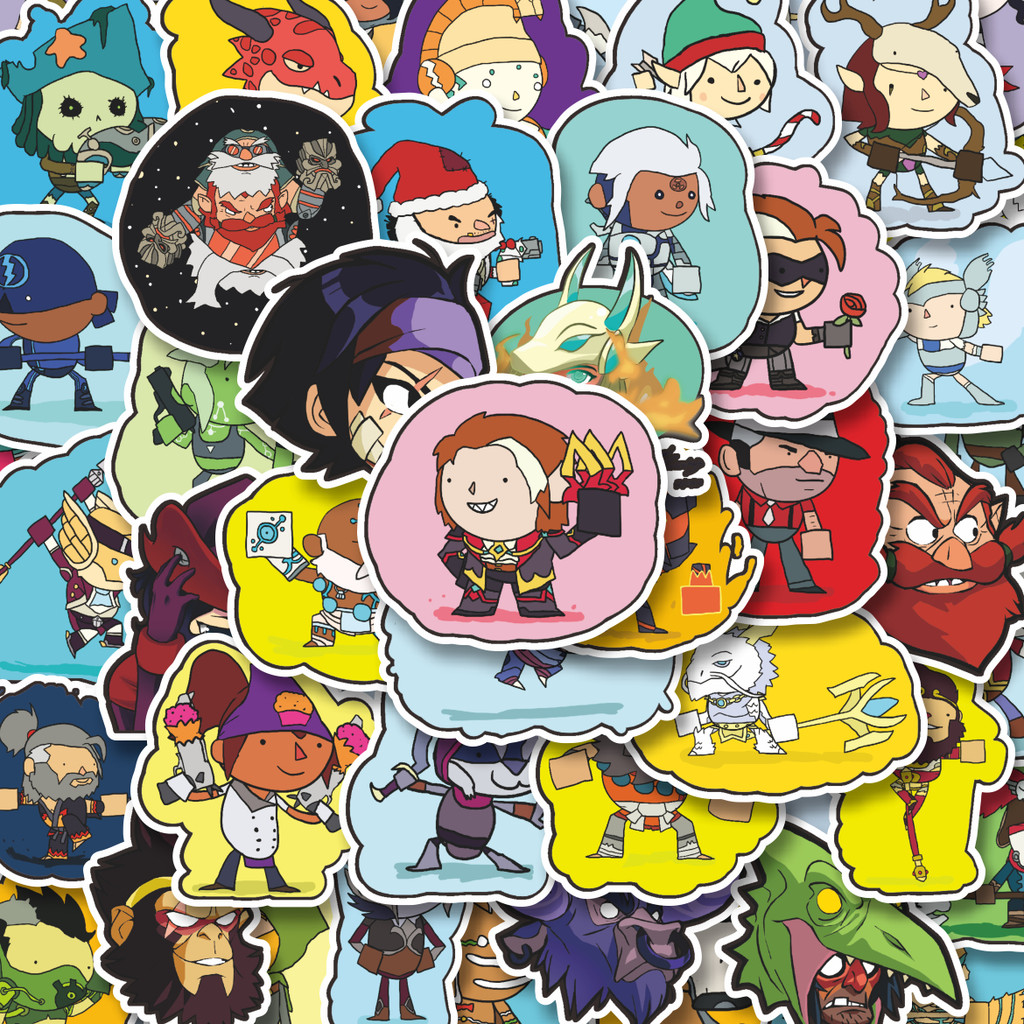 

100PCS Lucu Stiker Game Series Brawlhalla Character Mix 3 Stiker Aesthetic Stiker Anti Air Stikers Berperekat Waterproof sticker decal buat Motor Helm Buku Journal Koper Casing HP Laptop Botol Minum Hadiah anak