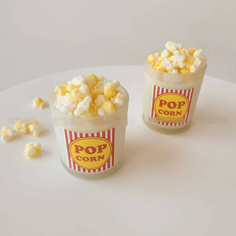 

3D Silicone Candle Mold Popcorn Creative Design Scented Candle Cup Diy Decoration American Popcorn Handmade Baking Gadgets