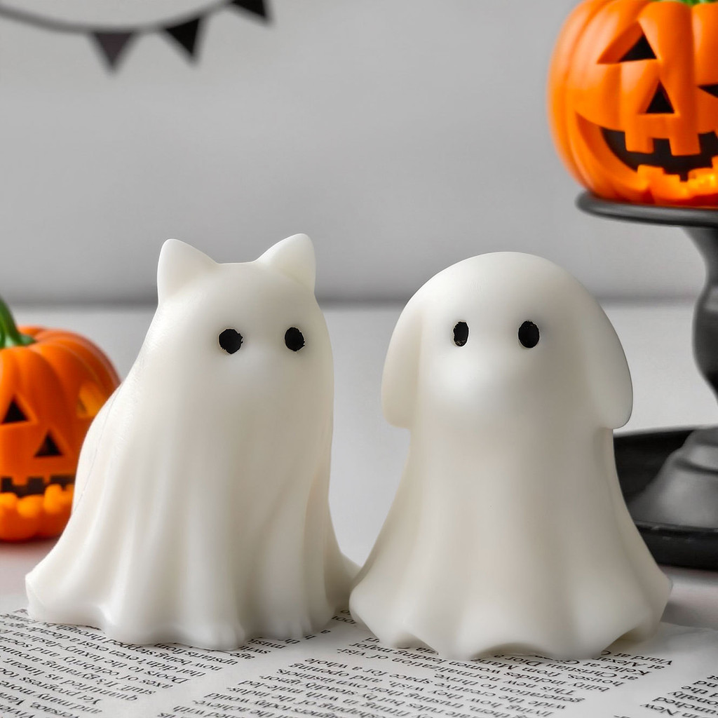 

3d Spooky Cat Mold High-Quality 3d Spooky Dog Mold Silicone Candle Mold Flexible For Baking Chocolate Making Pet Themed Parties