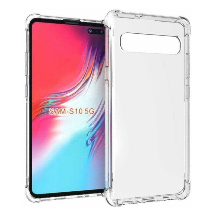 CASING SAMSUNG S10E S10 S10 PLUS SOFT ANTICRACK BENING CRYSTAL CLEAR BUMPER JELLY ANTI SHOCK