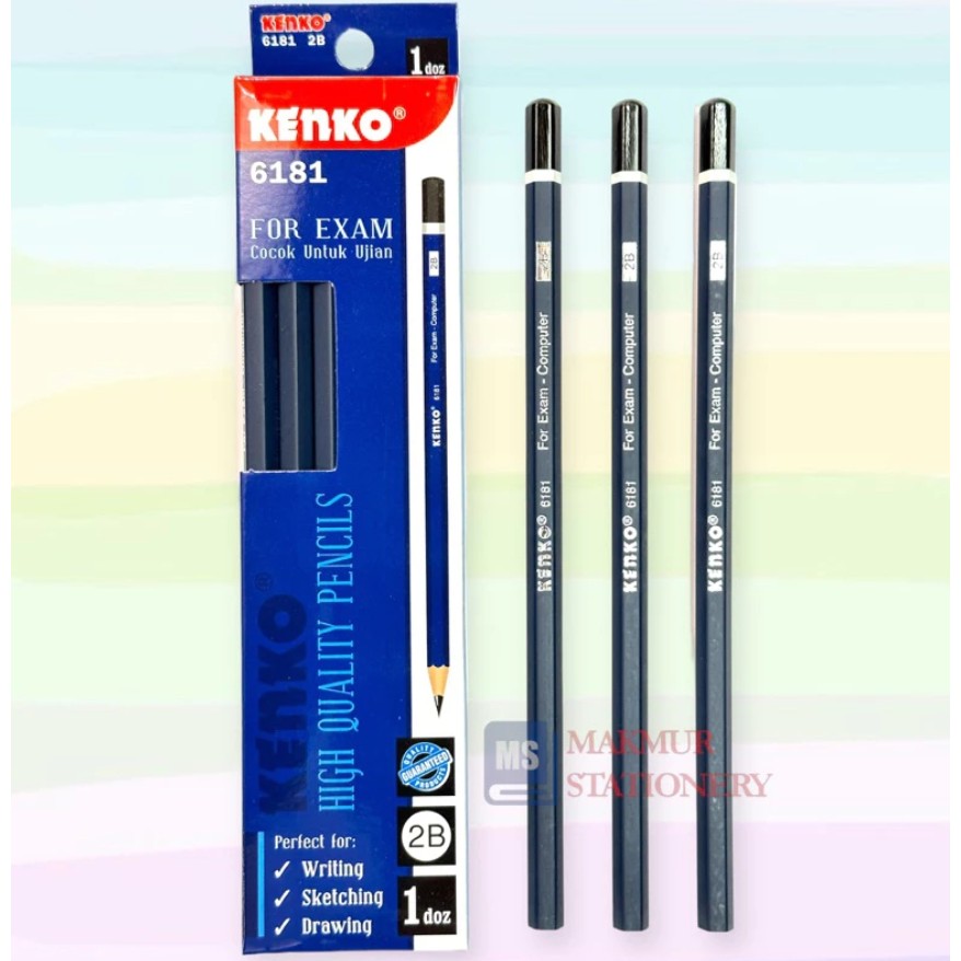 

Pensil Kenko Hexagonal 2B 6181 Biru