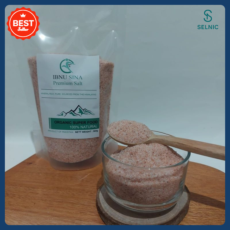 

Garam Himalaya 500gr Ibnu Sina Original Pink Himalayan Salt Fine 100% Natural