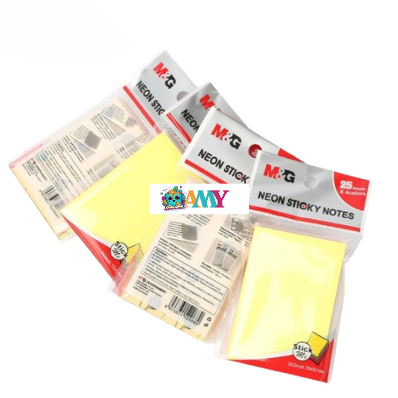 

(1 PCS 25 SHEETS) M&G STICKY NOTE COLOUR YS - 182 AMY STASIONARY