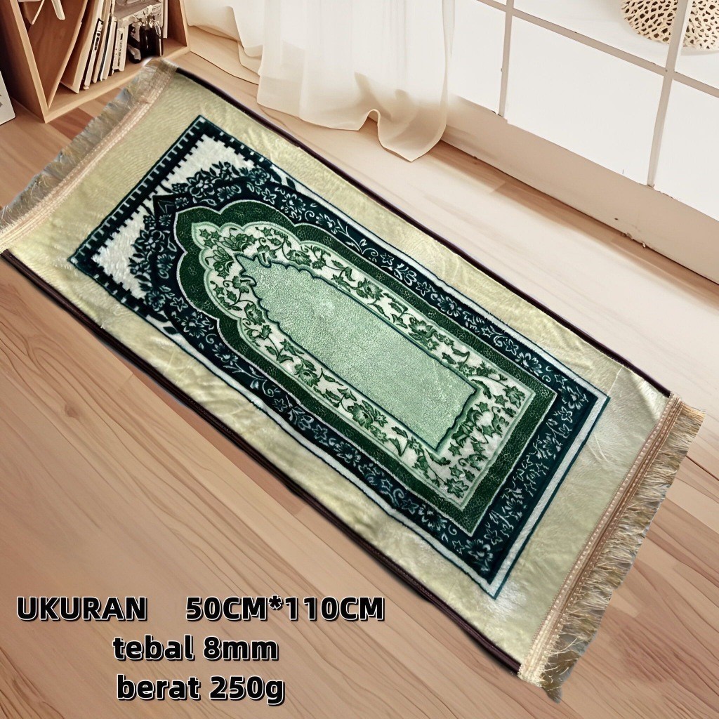 50*110CM Sajadah Turki Premium Beludru Halus jumbo tebal empuk premium dewasa