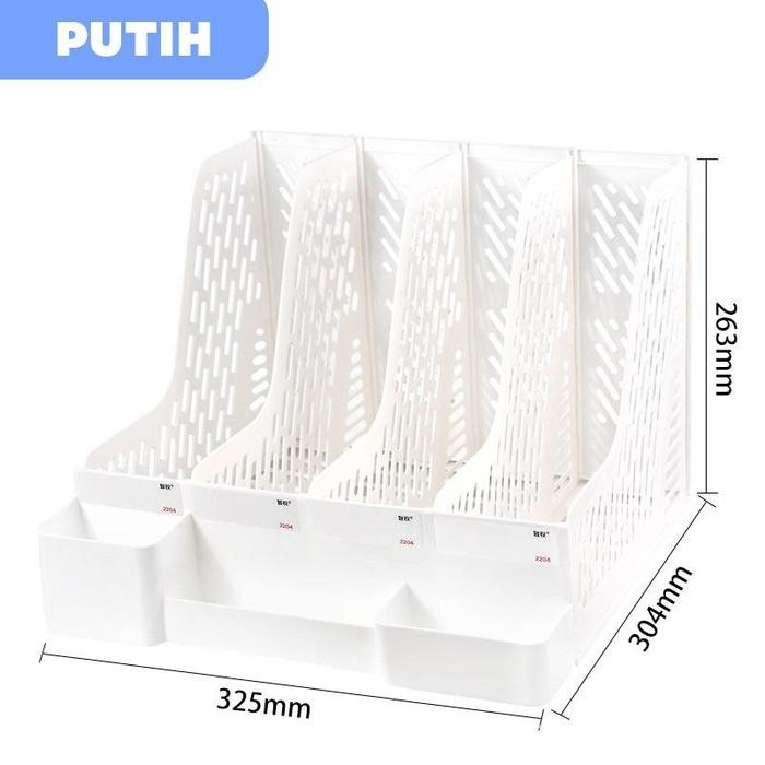 

Sale [READY] Aimilo Rak Buku Rak Penyimpanan desktop organizer file organizer Box File Rak pena/ Organizer File / Buku Bahan Plastik Tebal Hitam Putih box file dokumen - PUTIH Tbk