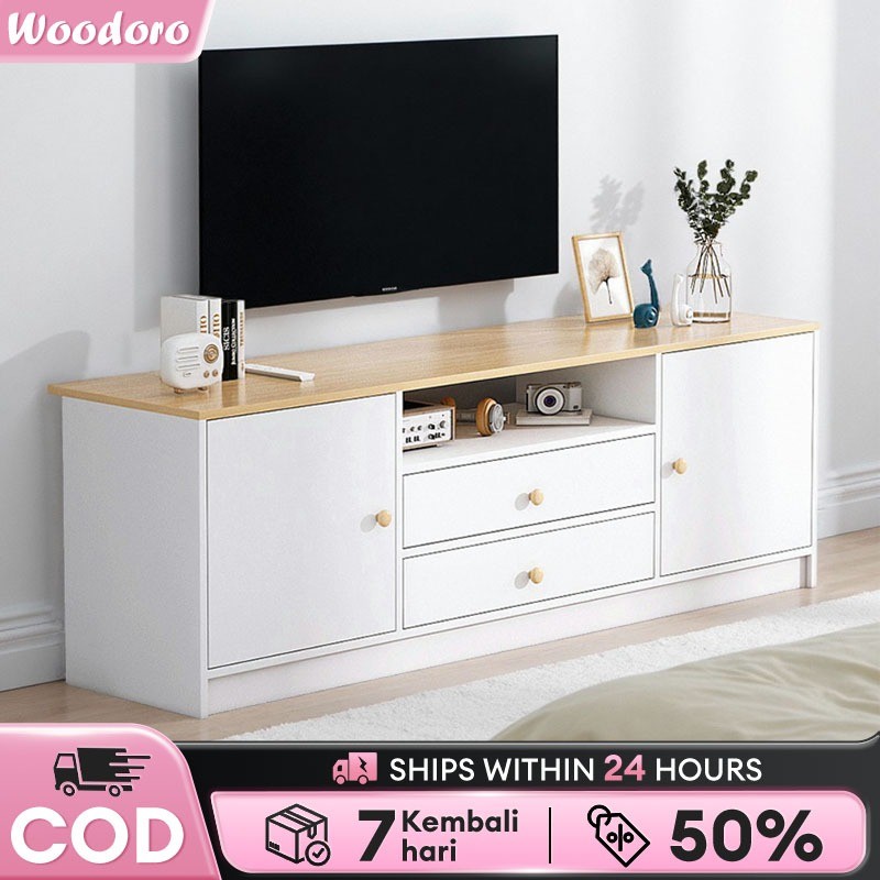 120/140cm Meja TV Rak TV Kayu Bufet TV Minimalis Kayu Modern Murah TV Rak Lemari TV Multifungsi