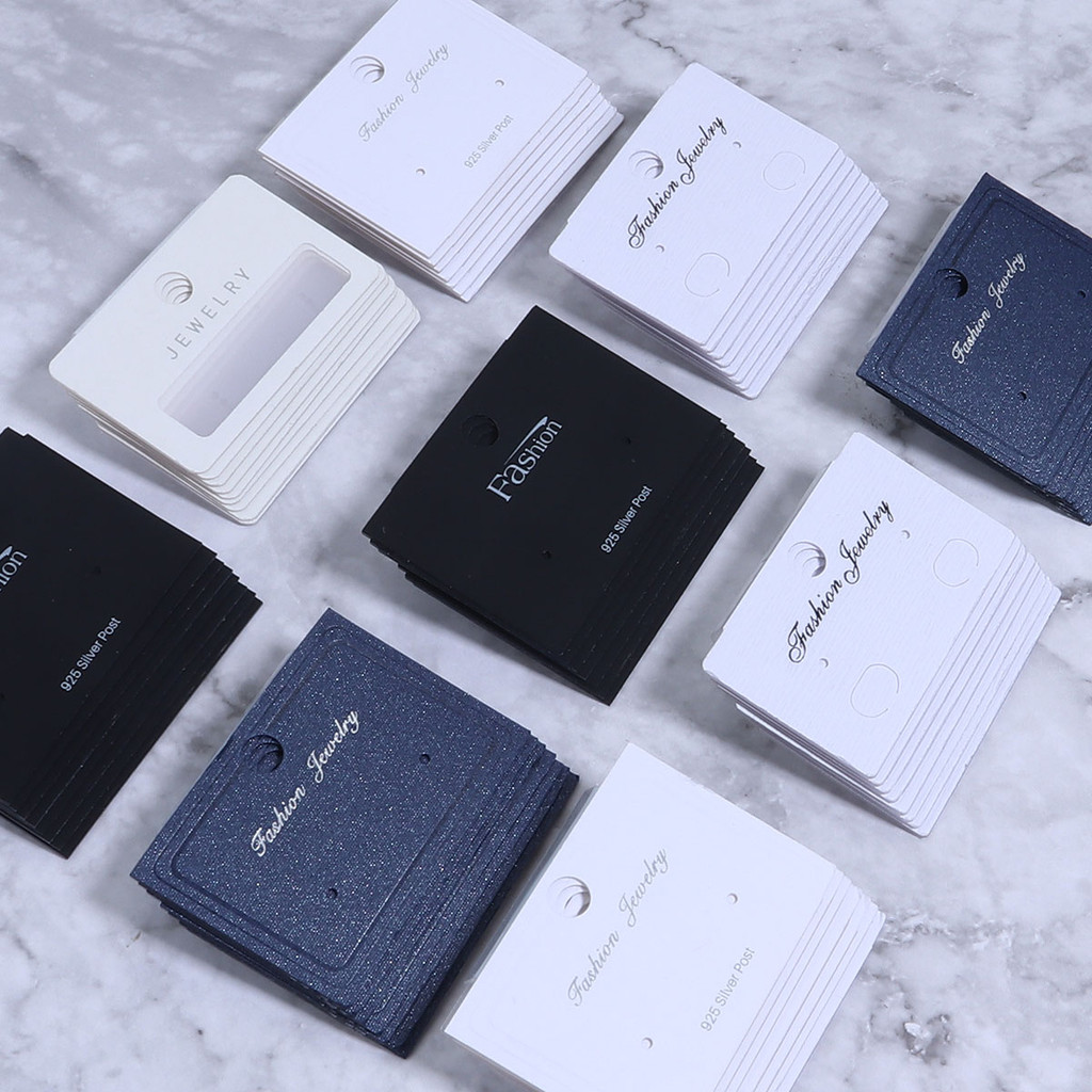 

﻿ 20pcs Opp Self-adhesive Plastic Bag Earrings Display Necklaces Cards For Jewelry Making Cardboard Paper DIY Packages Supply