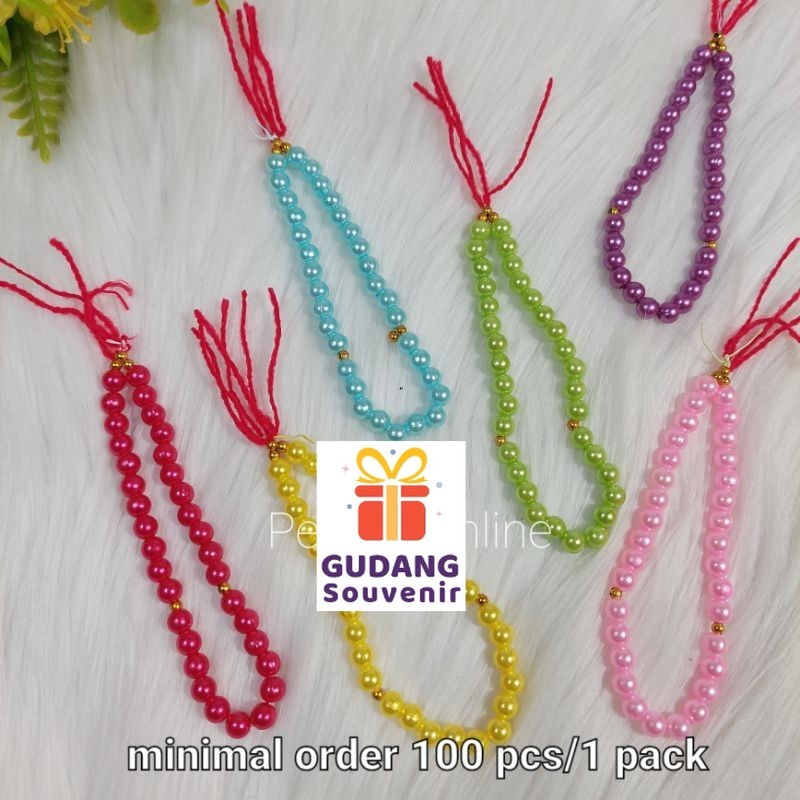 100 Pcs, Tasbih Mutara Plastik Kecil Kemasan Plastik murah berkualitas