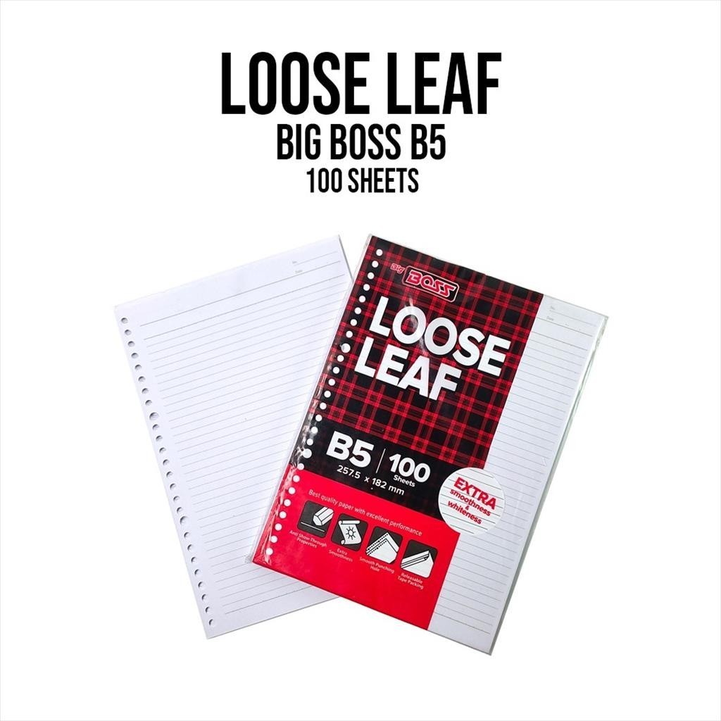 

❤️️Loose Leaf Garis B5 - 100lembar / kertas loose leaf / Kertas Loose Leaf BIG BOSS B5 - 100lembar❤️️