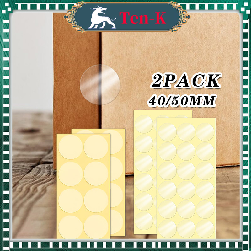 

2Pack Stiker Bulat Transparant / Sticker Segel Bulat / Round Sticker PVC Waterproof