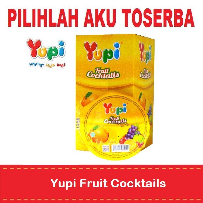 

YUPI FRUIT COCKTAILS BOX isi 12 PCS - ( HARGA PER BOX )