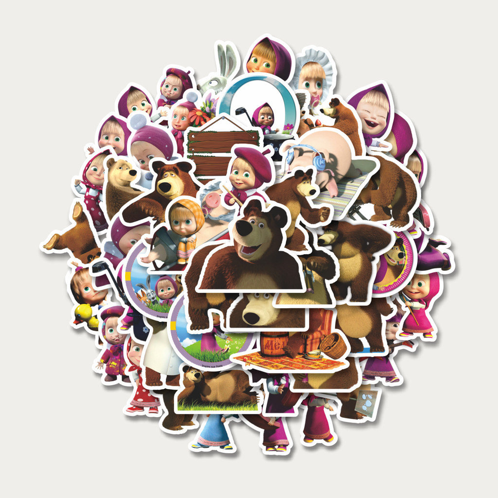 

Sticker Pack Stiker Kartun Series Masha And The Bear V3 | Sticker TUMBLR | Stiker LAPTOP KOPER HELM
