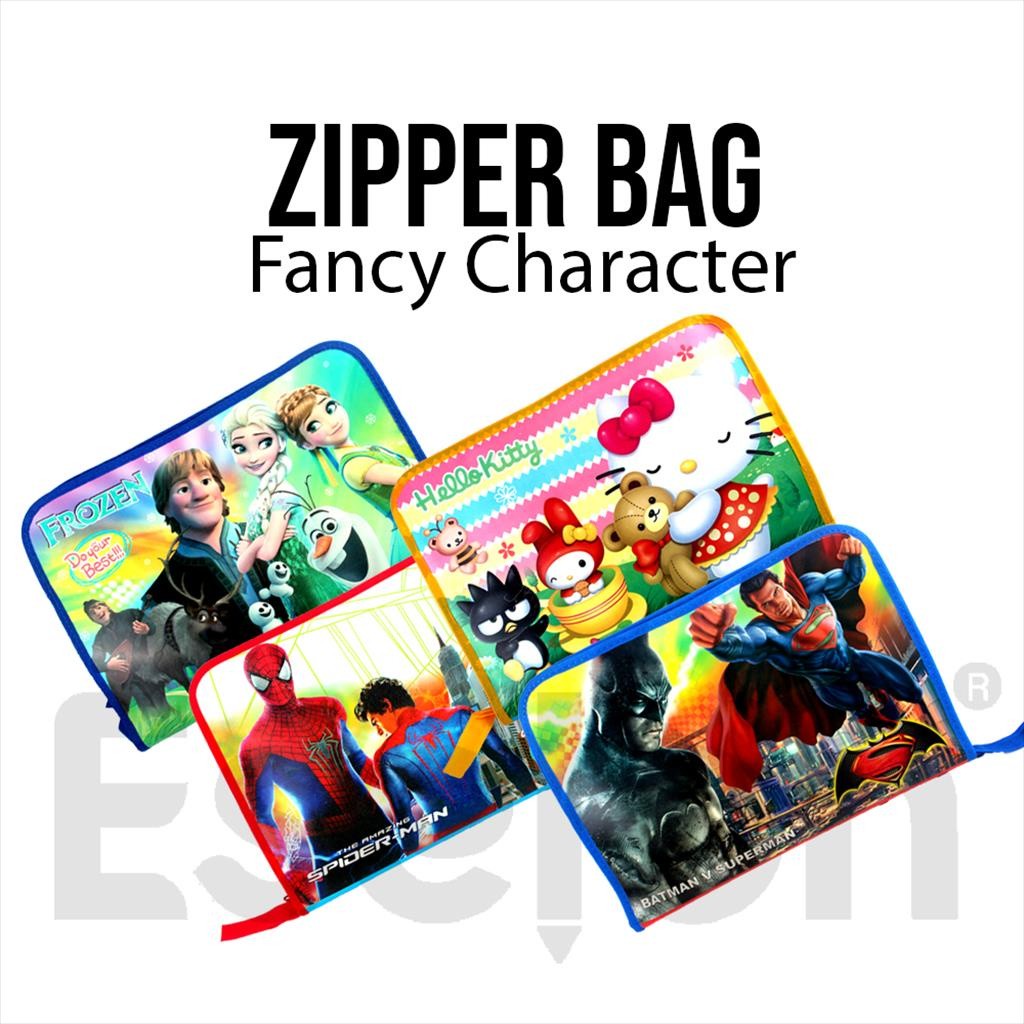 

♚Tas Zipper Bag Fancy Karakter FOLIO 38.5*27cm / Map Zipper Bag♚