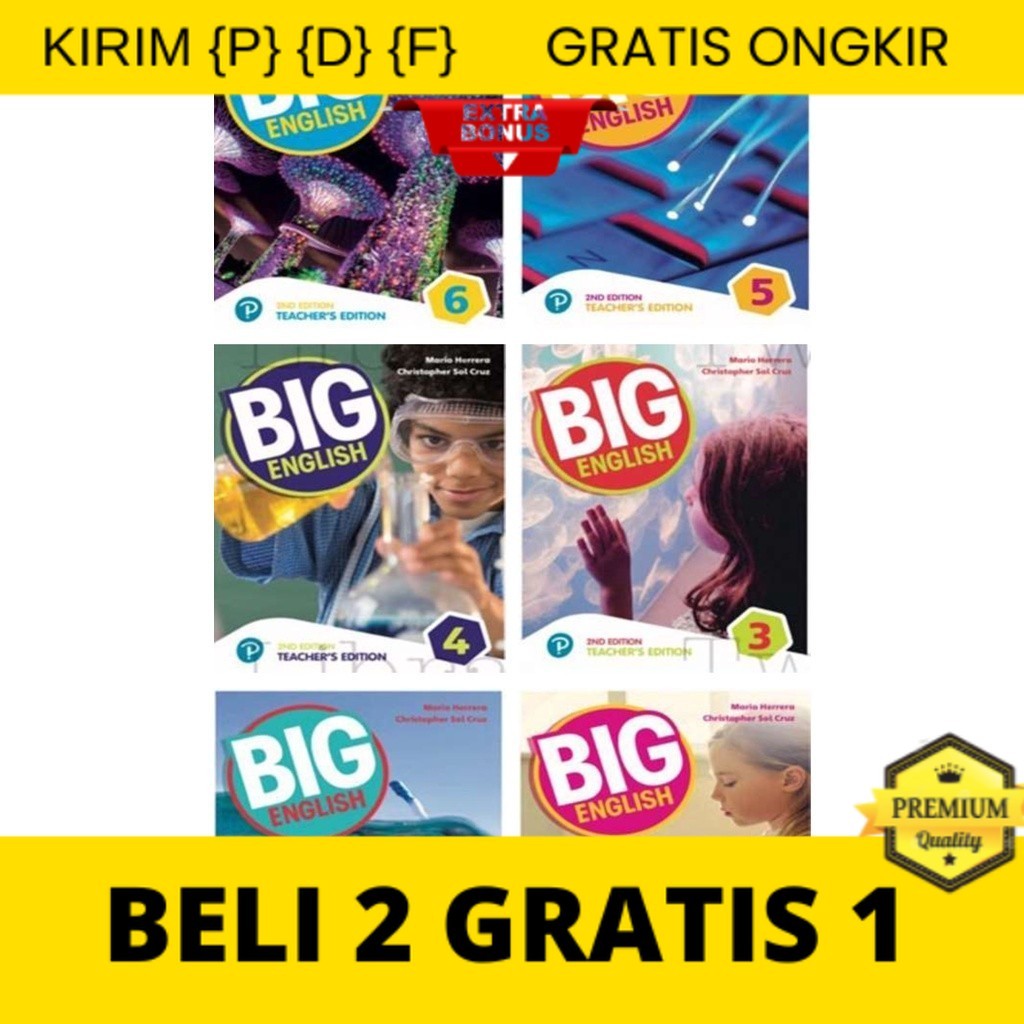 

{P} {D} {F} Cod / Big English Teacher Edition 1-2-3-4-5-6 / 2nd Edition / American English / Hitam Putih