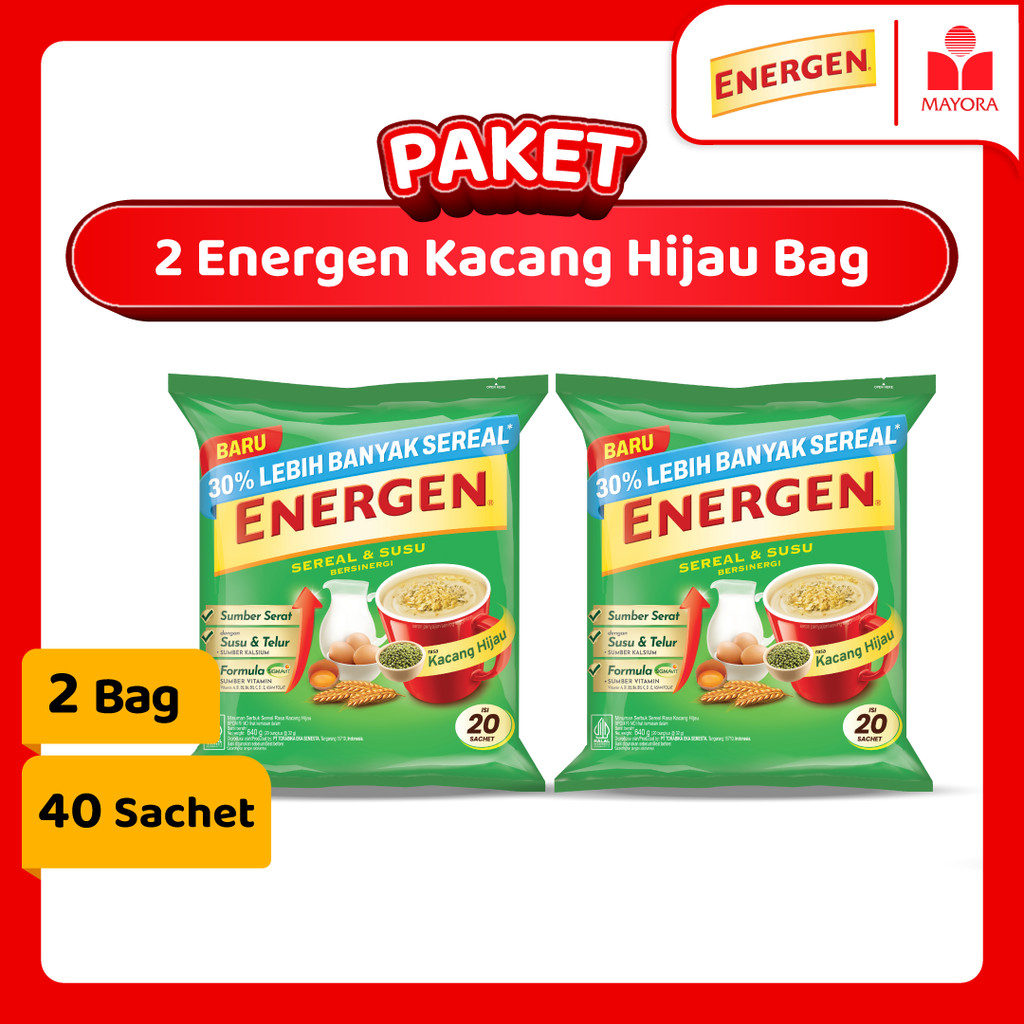 

Paket 2 Energen Kacang Hijau Bag