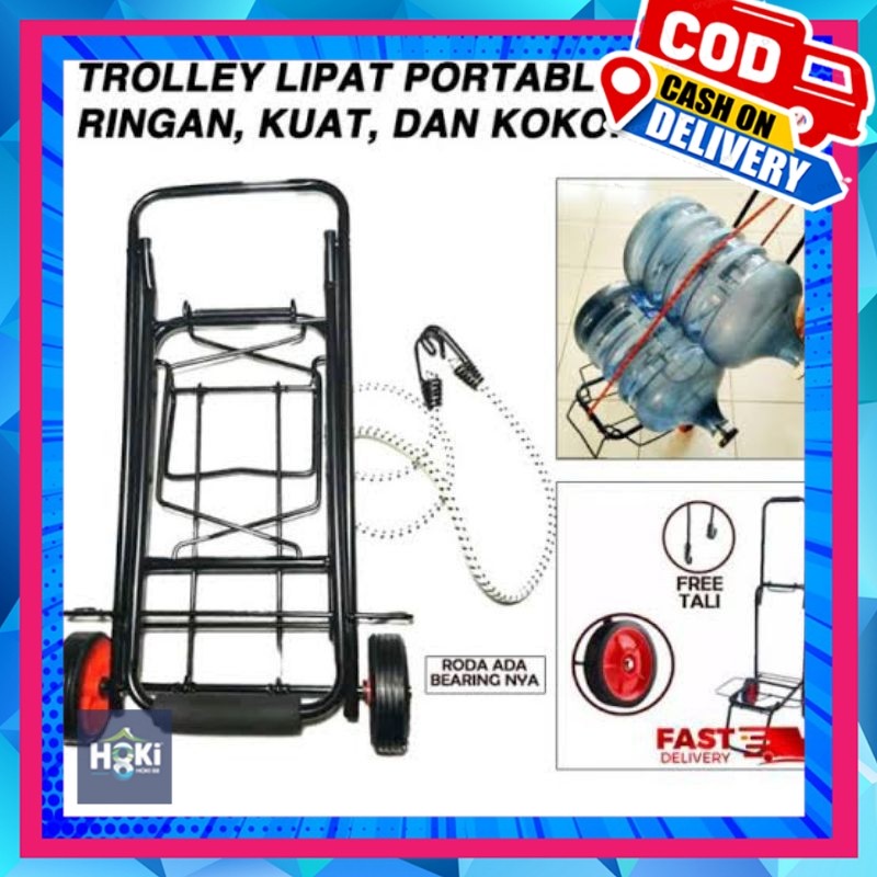 Troli Lipat Mini Serbaguna Troli Lipat Galon Koper