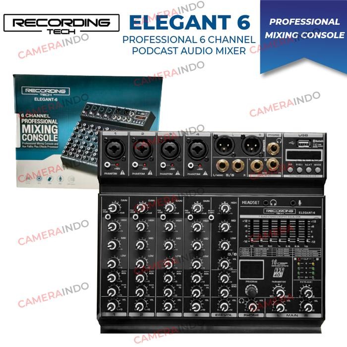 MIXER RECORDING TECH ELEGANT 6 CHANNEL PODCAST RECORDING - Recording Tech