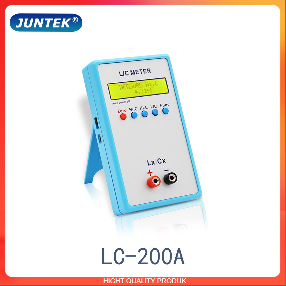 BEST QUALITY JUNTEK LC-200A Digital LCD Capacitance  Inductance Meter  LC Meter 1pF-100mF 1uH-100H
