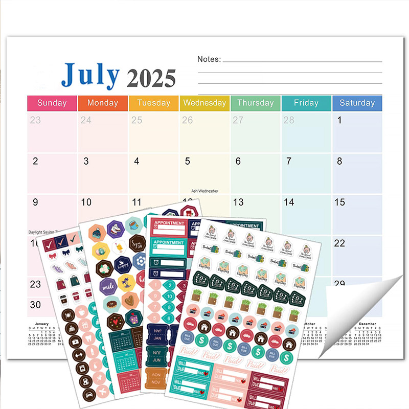

Portable Magnetic Calendar 18-Month Refrigerator Calendar Planner Durable And Tear-Away Thick Paper Material