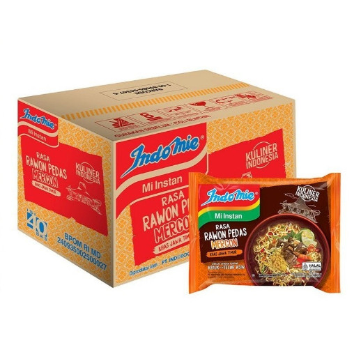 

Indomie Kuah Rasa Rawon Pedas Mercon 75gr 1 Dus Isi 40