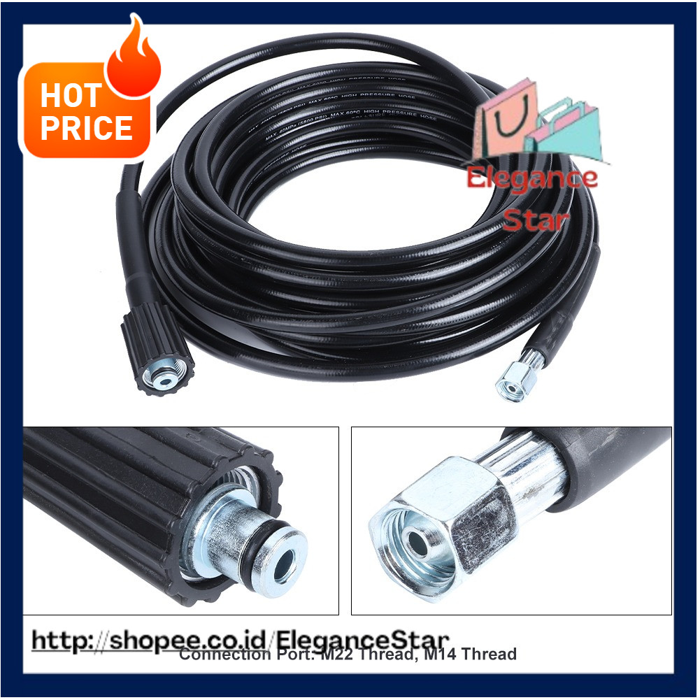 10m M14xM22 Thread High Pressure Cleaning Hose Cleaning Accessories Fit for Karcher K2 K3 Hose for P