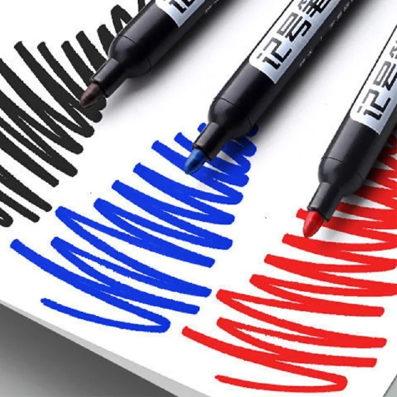 

Permanent Art Marker Pen Fine Point Waterproof Ink Thin Nib Crude Nib Black Blue Red Ink 1mm Fine Color Marker Pens