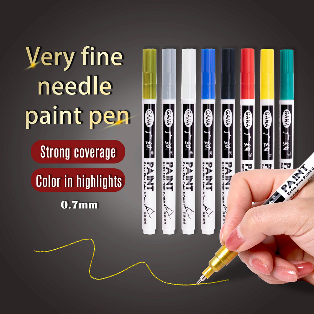 

Permanent Paint Pens set for Rock Painting, Stone, Ceramic, Glass, Wood, Canvas 0.7mm Acrylic Paint Markers Extra-fine Tip