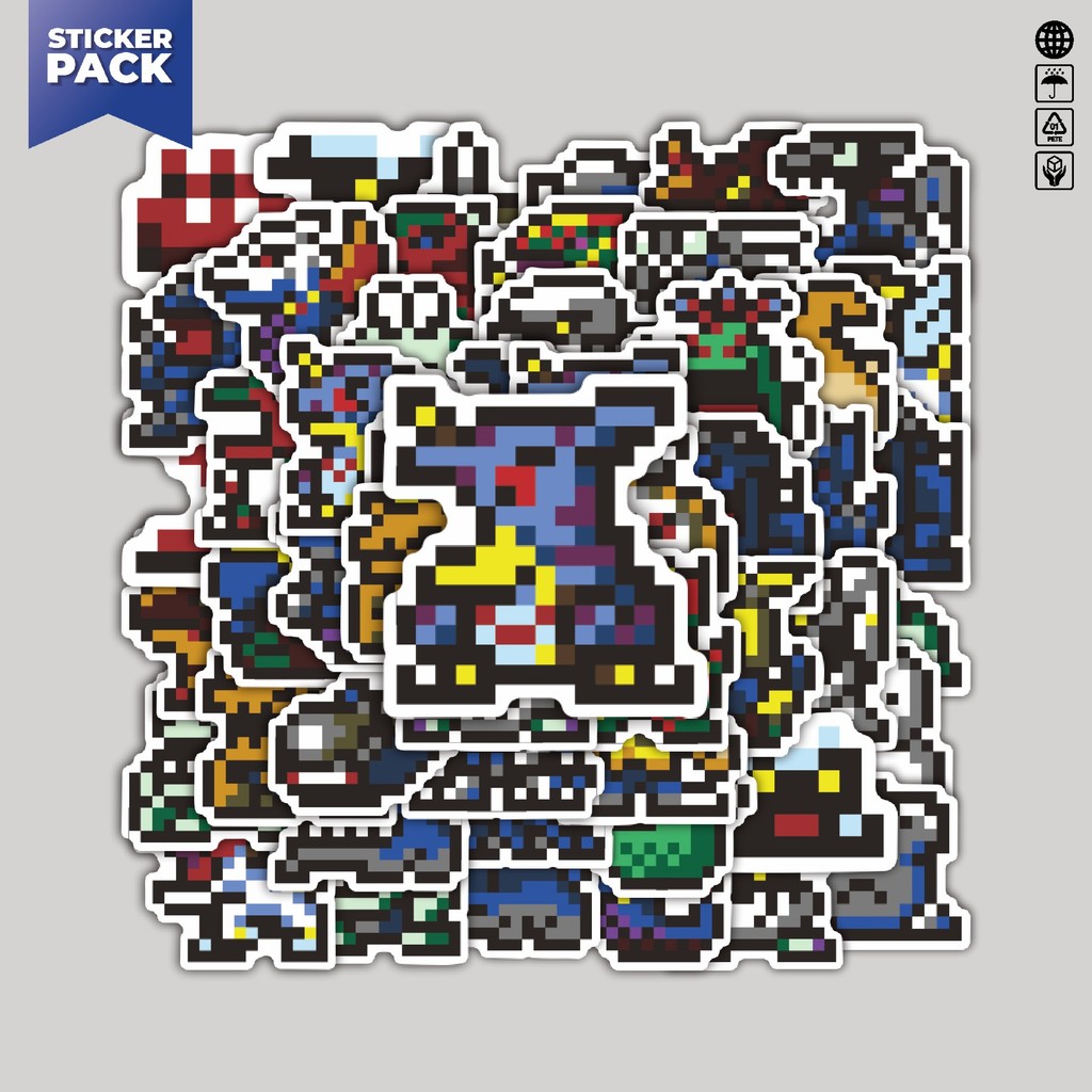 

[100PCS]Stiker Pack Stiker Pixel Digimon V18 Aesthetic Vinyl Anti Air Dekorasi Sticker Laptop Buku Journal Koper Helm Casing HP Gitar Helm Skateboard