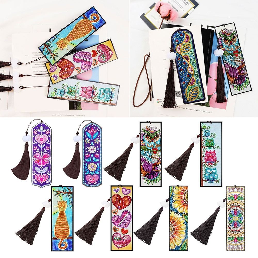 

Pendant Diamond Embroidery Art Crafts Kits Special Shaped Diamond Painting Bookmark Tassel Bookmark Bookmark Book Mark