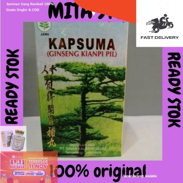 <<<<<<<<cappinesgrosir>>>>>>  (Original BPOM) Kianpi Pil Ginseng Kapsuma