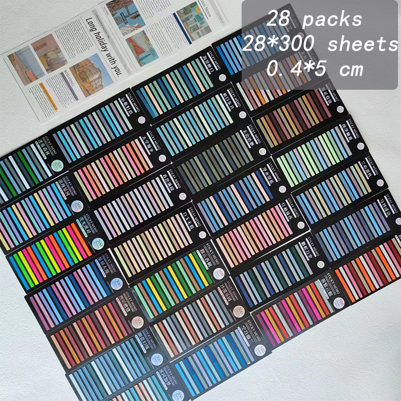 

KindFuny 8400Sheets Rainbow Color Index Memo Pad Sticky Notes Paper Sticker Notepad Bookmark School Supplies Kawaii Stationery
