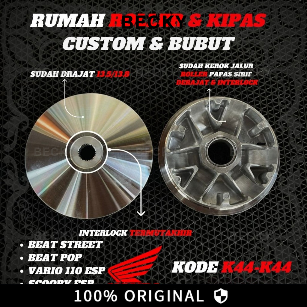 BECKY RUMAH ROLLER BEAT FI RACING PULLEY RACING VARIO 110 ESP - RUMAH ROLLER BEAT ESP SCOOPY ESP RUM