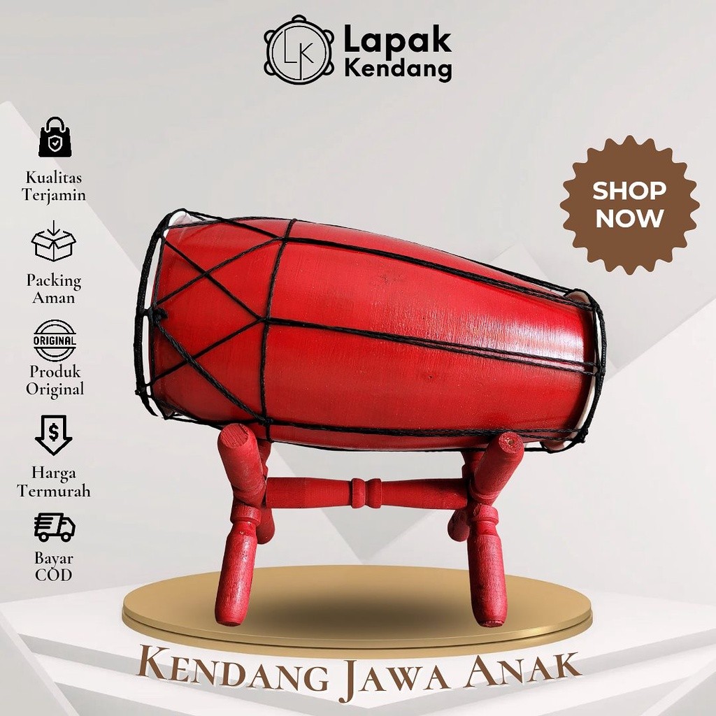 & Mainan Alat Musik Anak Kendang Jawa Jaranan Jaipong *