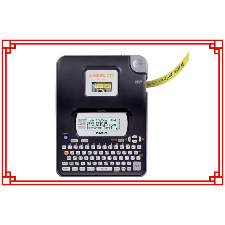 

Casio KL-820 Label Printer – Layar LCD 3 Baris 16 Digit, Print Horizontal/Vertical, On-Screen Mudah