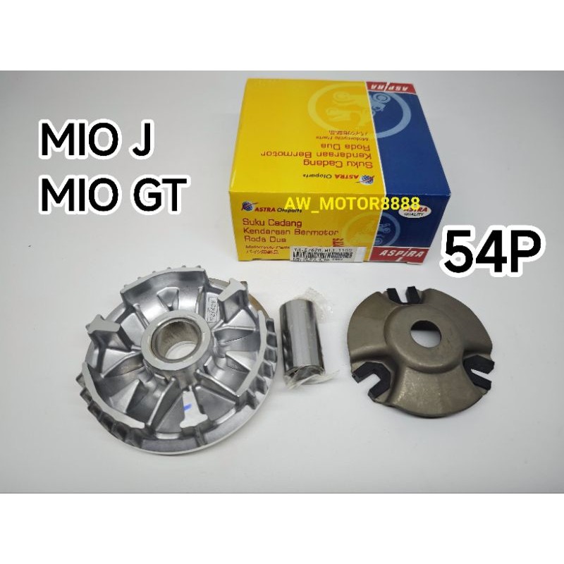 RUMAH ROLLER + BUSHING SET KOMPLIT MIO J / MIO GT / 54P RUMAH ROLLER ROLER ASSY (ASPIRA)