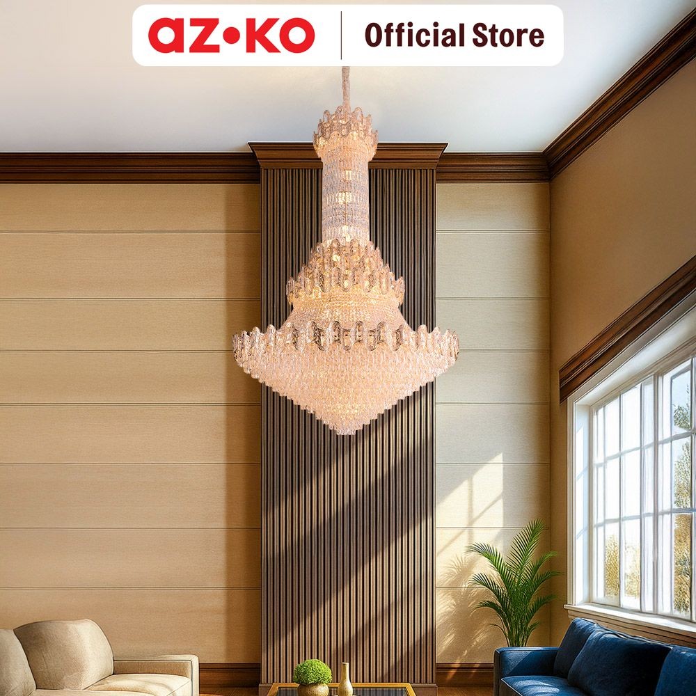 AZKO Eglare Celestia Lampu Gantung Hias 88L E14 - Gold Pendant Light Lampu Tangkai Hanging Lamp Plaf