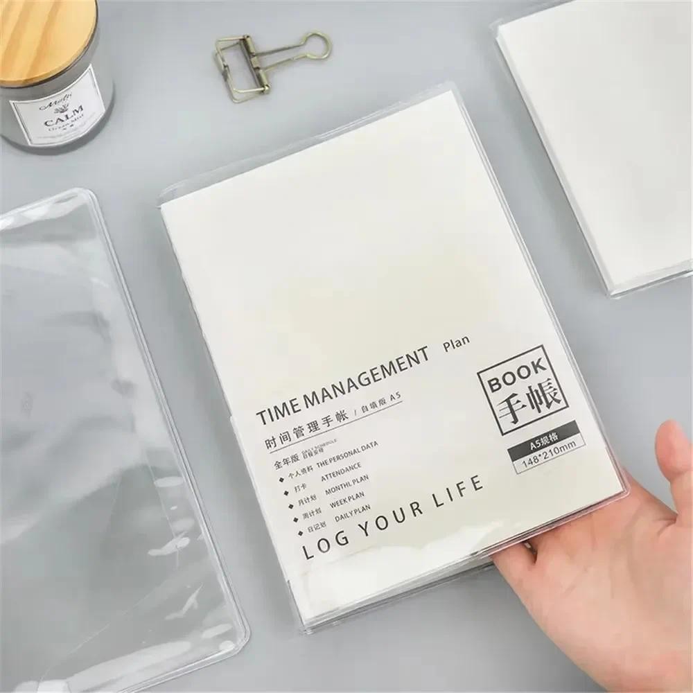 

New Waterproof PVC Transparent Protective Sleeve for A6 A5 Notebook Journals Planner Book Diary Protect Cover Office Supplies