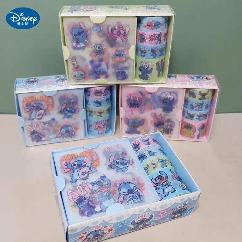 

New Disney Stitch 12pcs Handbook Sticker Gift Set Lilo & Stitch Paper Tape Decorative Materials Student Stationery Wholesale