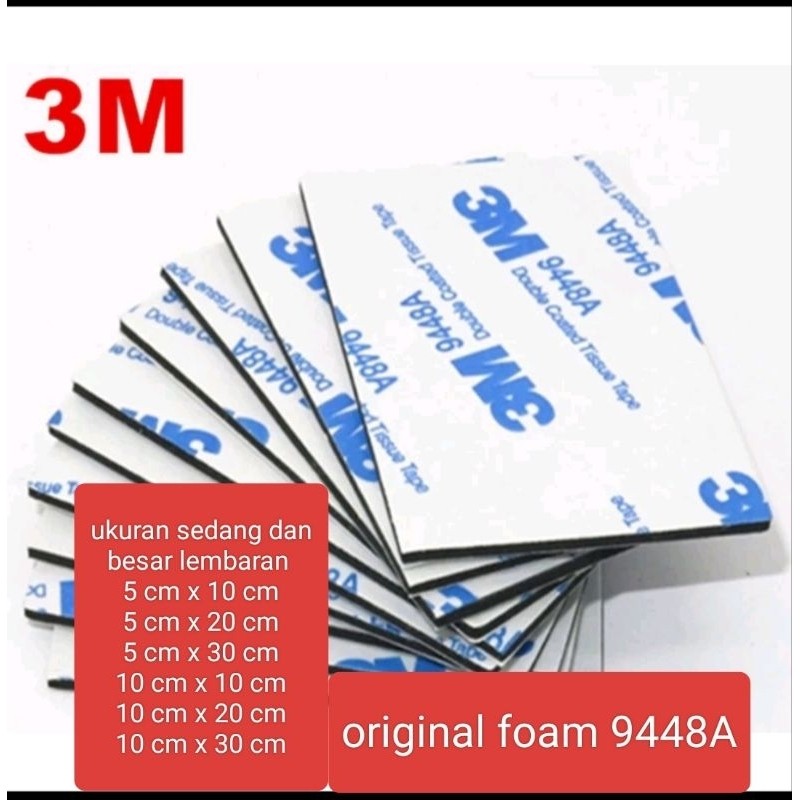 double tape foam 3M 9448A black original foam tape lembaran