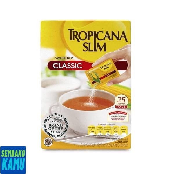 

Tropicana Slim Disweetener 25 Sachet x 2.5 gr