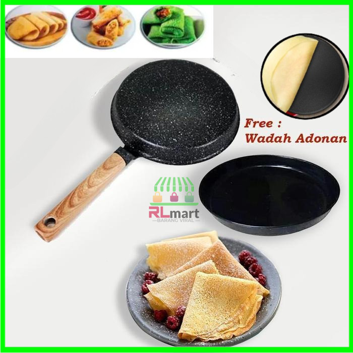 CREPES PAN WAJAN KWALIK  SUGGO 22CM Wajan Kwalik Suggo Crepes Maker 22 CM Crepe Teflon Cetakan Kulit