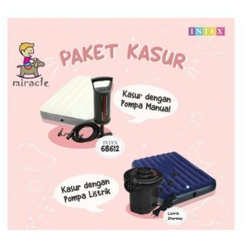 KASUR ANGIN INTEX QUEEN DELUXE (203cm X 152cm X 25cm) SINGLE-HIGH AIRBED 64709 / 64759 Furniture