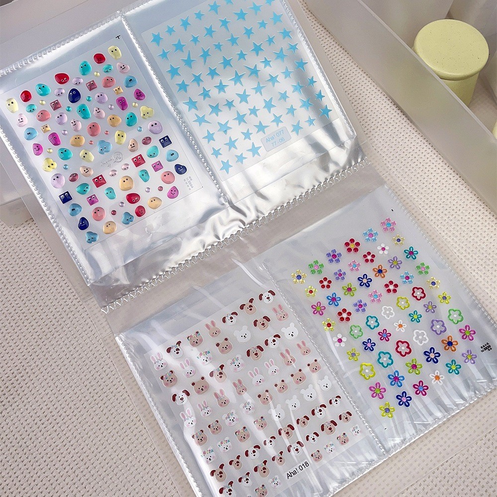 Glosse - Album Sticker Kuku - Binder Sticker Kuku - Nail Art Sticker Book - Buku Sticker Kuku